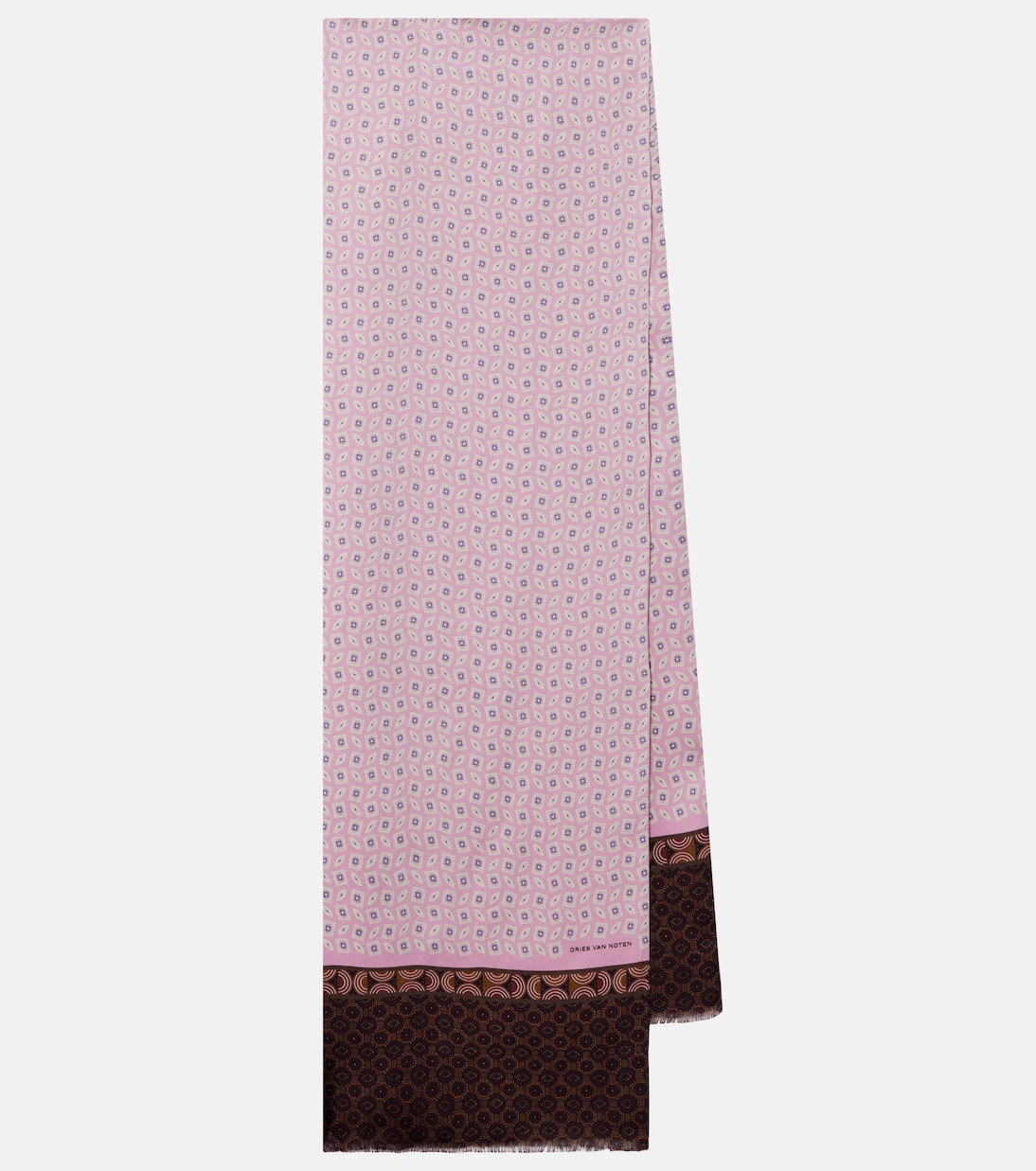 

Шарф с принтом Dries Van Noten, розовый
