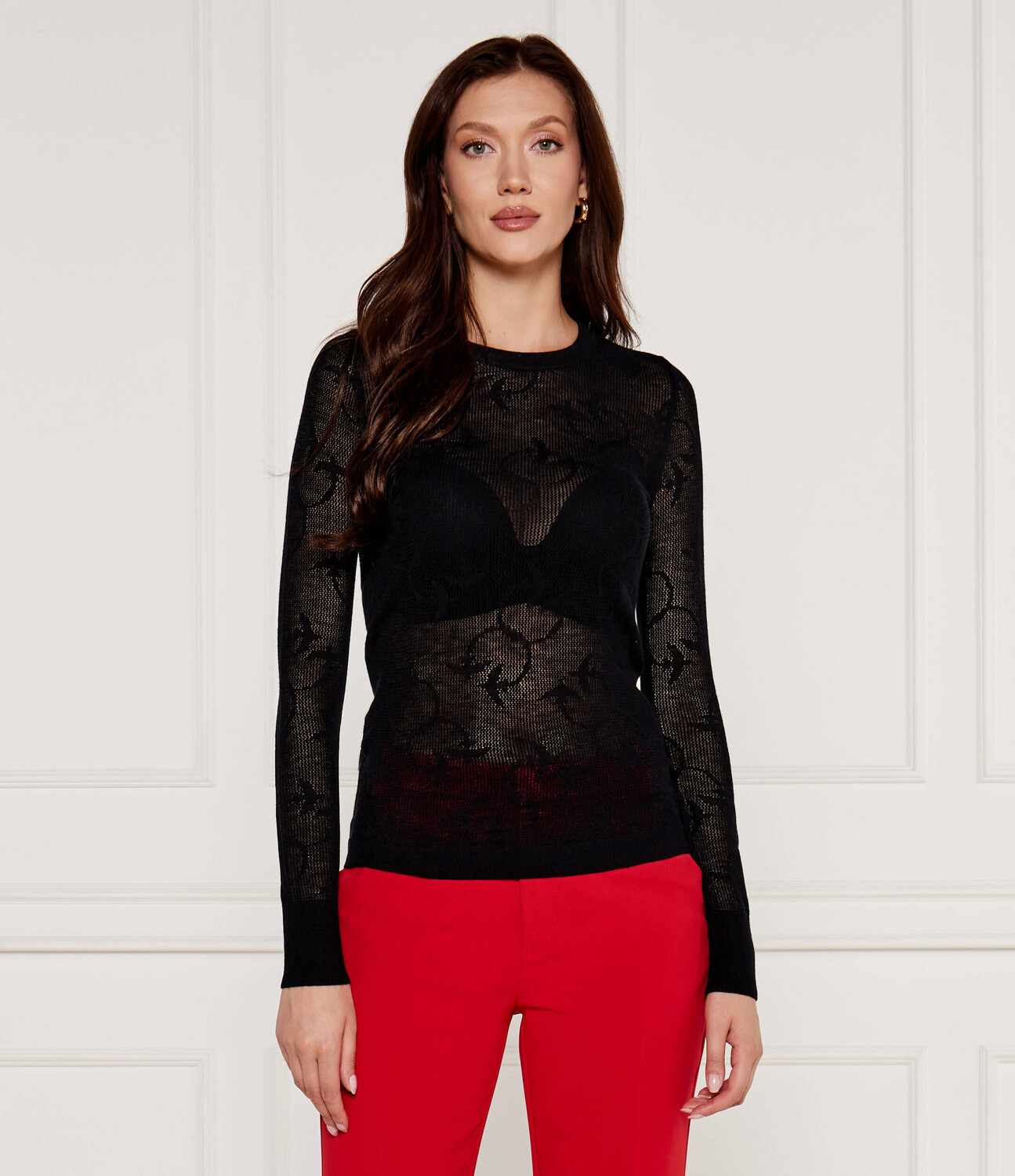 

Свитер из шерсти Pinko TURABOTTIGLIE Regular Fit, черный