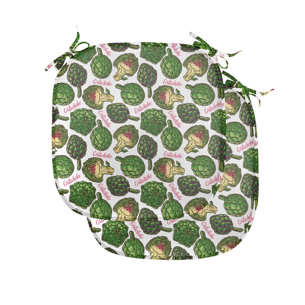 

Подушки на обеденный стул ABAKUHAUS Artichoke, Super Food Organic, декоративная водонепроницаемая подушка с ремнями для кухонных сидений, 40 см x 40 см — упаковка из 2 шт., Hunter Green Fern Green, зеленый