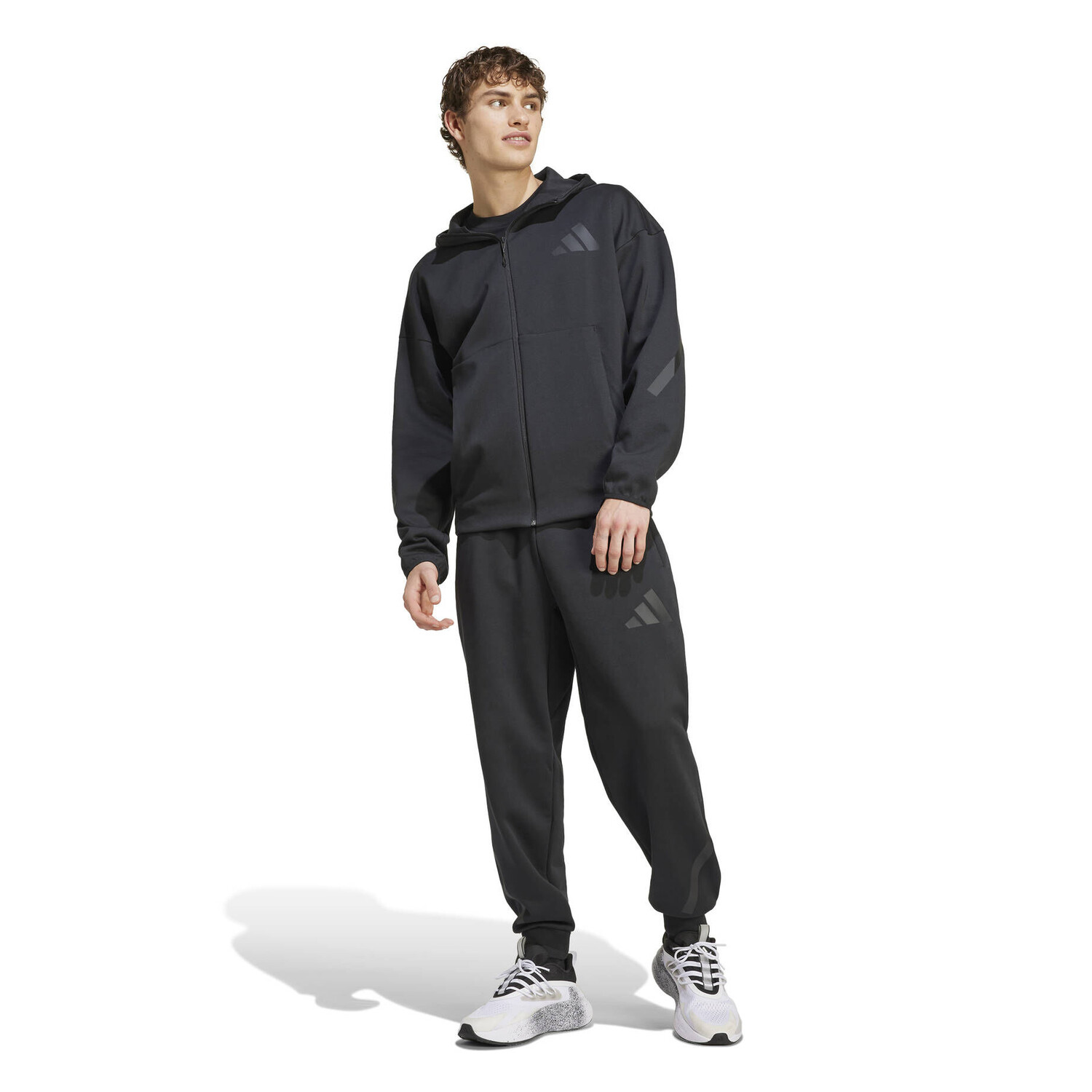 Толстовка с капюшоном на молнии Adidas Sportswear, черный — фото 2