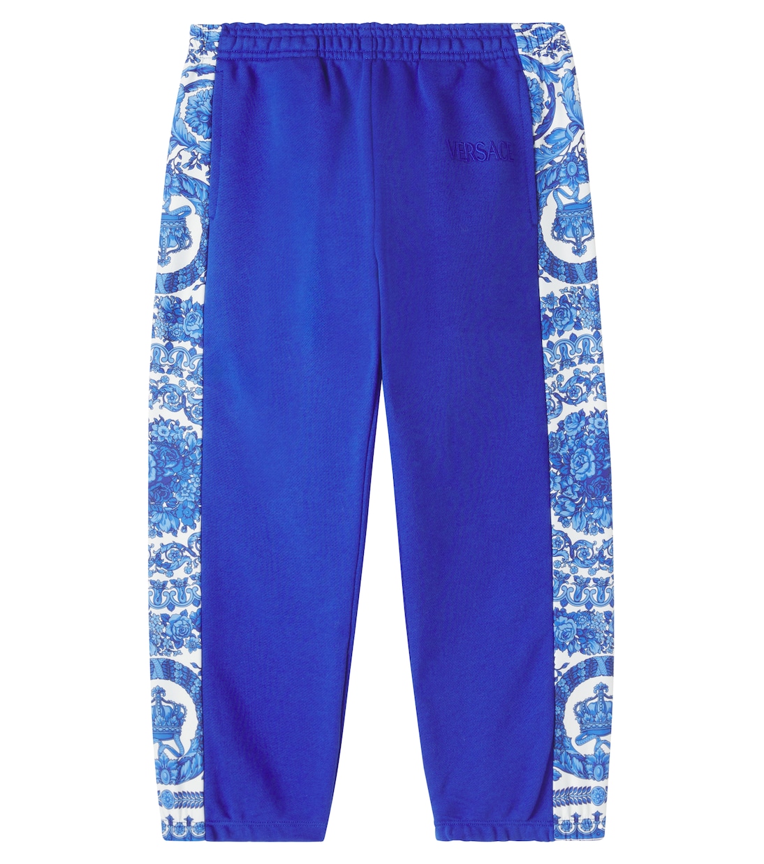 

Спортивные брюки из хлопка Barocco Versace Kids, Royal Blue+Ivory