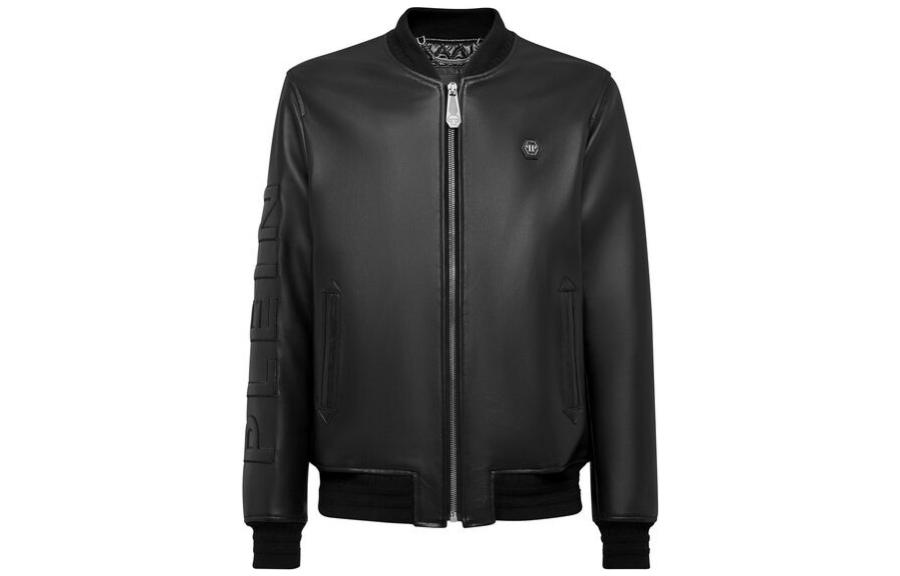 

PHILIPP PLEIN Кожаная куртка мужская черная