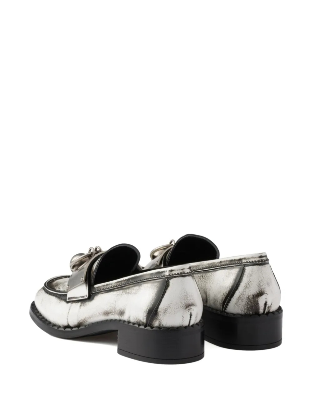 Prada кожаные лоферы, белый — фото 3