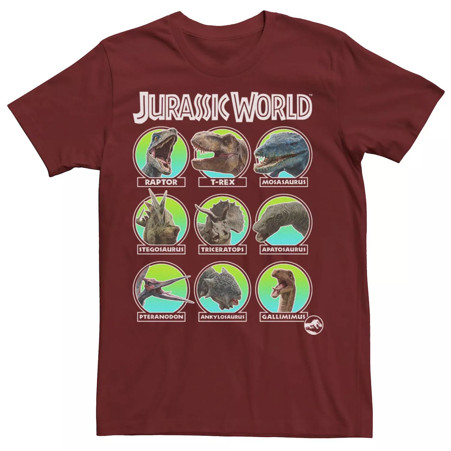 

Мужская футболка Jurassic World с двумя головами динозавров Licensed Character