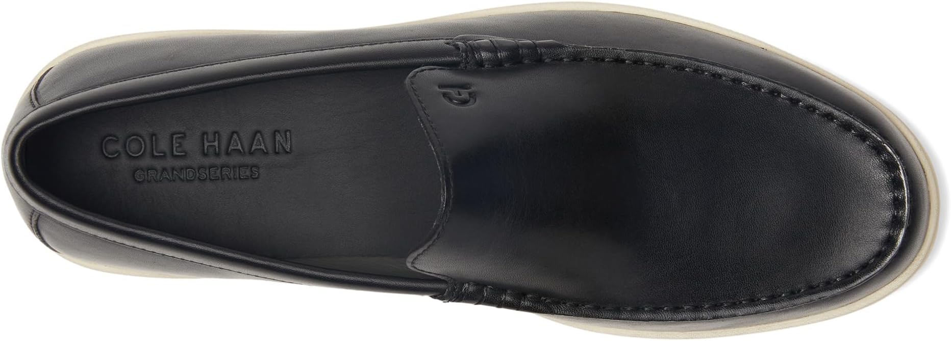 Лоферы Cole Haan Men's Greenwich Grand Venetian Loafer, Black/Ivory — фото 2