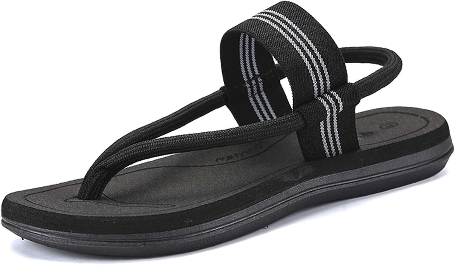 

Мужские летние сандалии тапочки для пляжа противоскользящие износостойкие повседневные модные мягкие удобные сухие дышащие Generic, черный