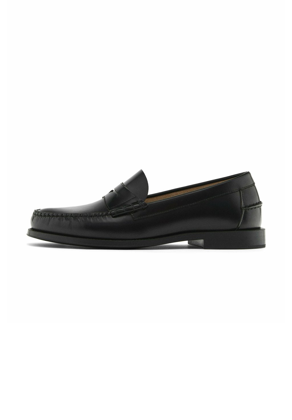 

Слипоны WITH PENNY STRAP Massimo Dutti, черный