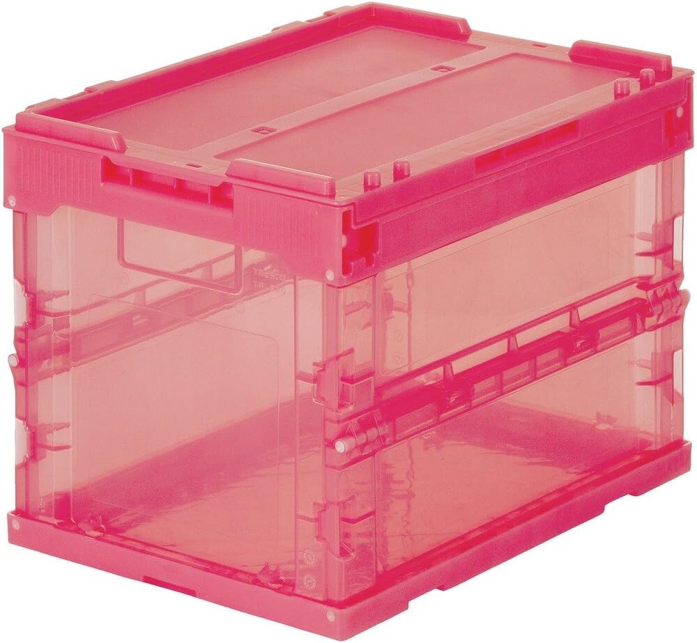 

TRUSCO TR-SC20-R Контейнер-скелетон Oricon 6,3 галлона (20 л) с красной крышкой, Transparent Red