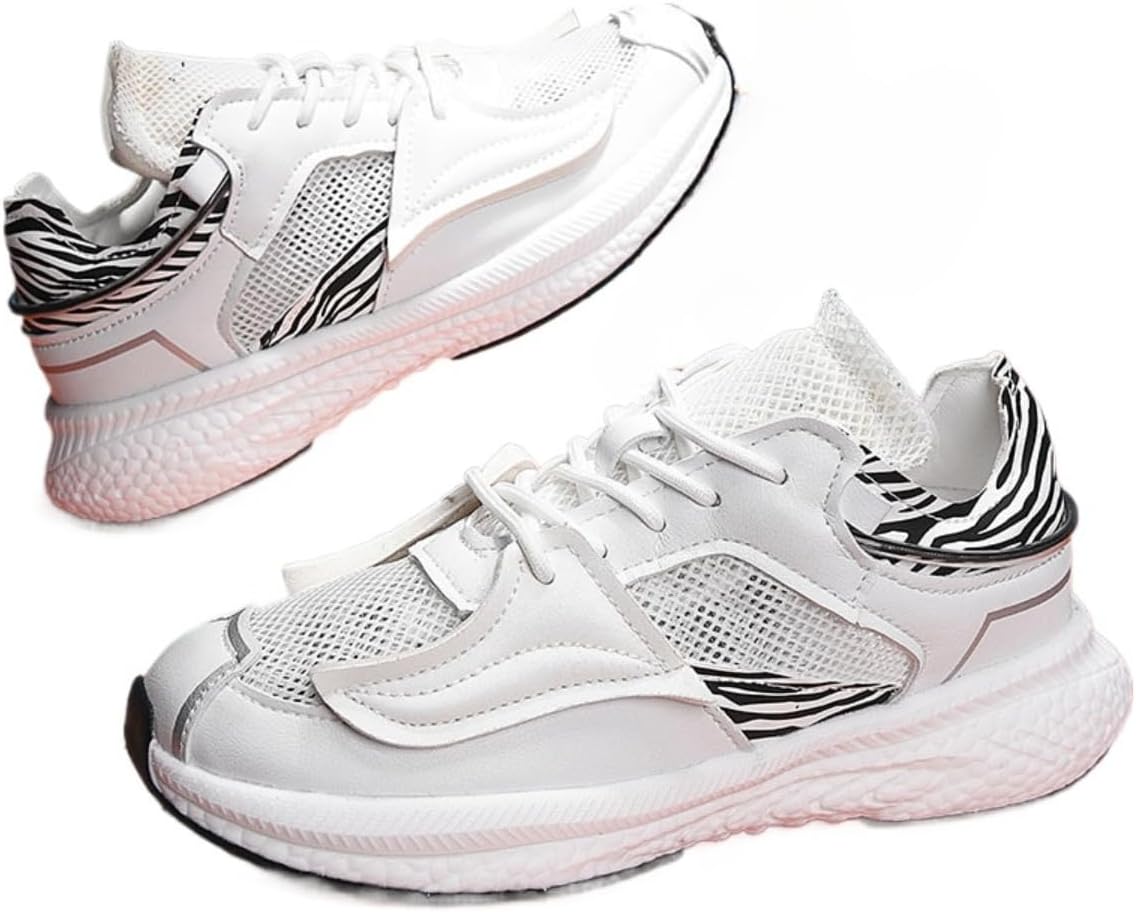 

Стильные мужские кроссовки из кожи с сеткой, с амортизирующей подошвой для комфорта и долговечности, для спорта и повседневной носки. Уникальный смелый дизайн с яркими цветными акцентами Ctkvbmeoi, белый