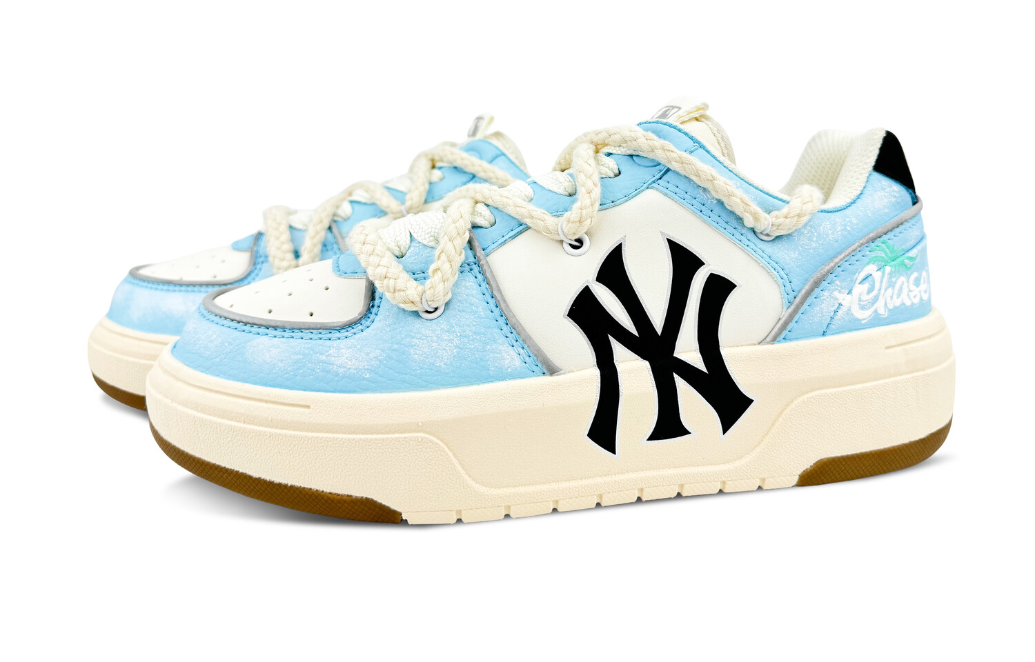 

Скейтбордические кеды Chunky Liner унисекс с низким верхом белого/синего цвета Mlb, цвет Lake Blue