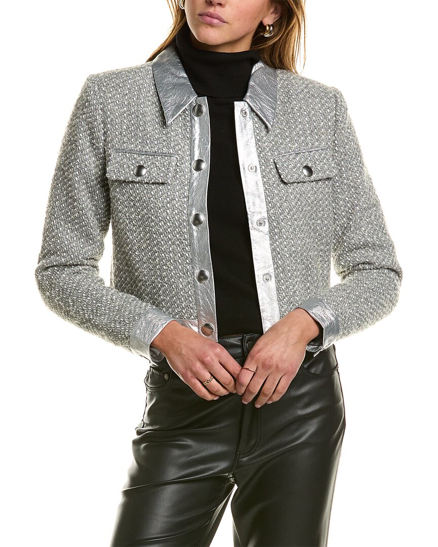 

Куртка Central Park West Phoebe Tweed из смеси шерсти, серый
