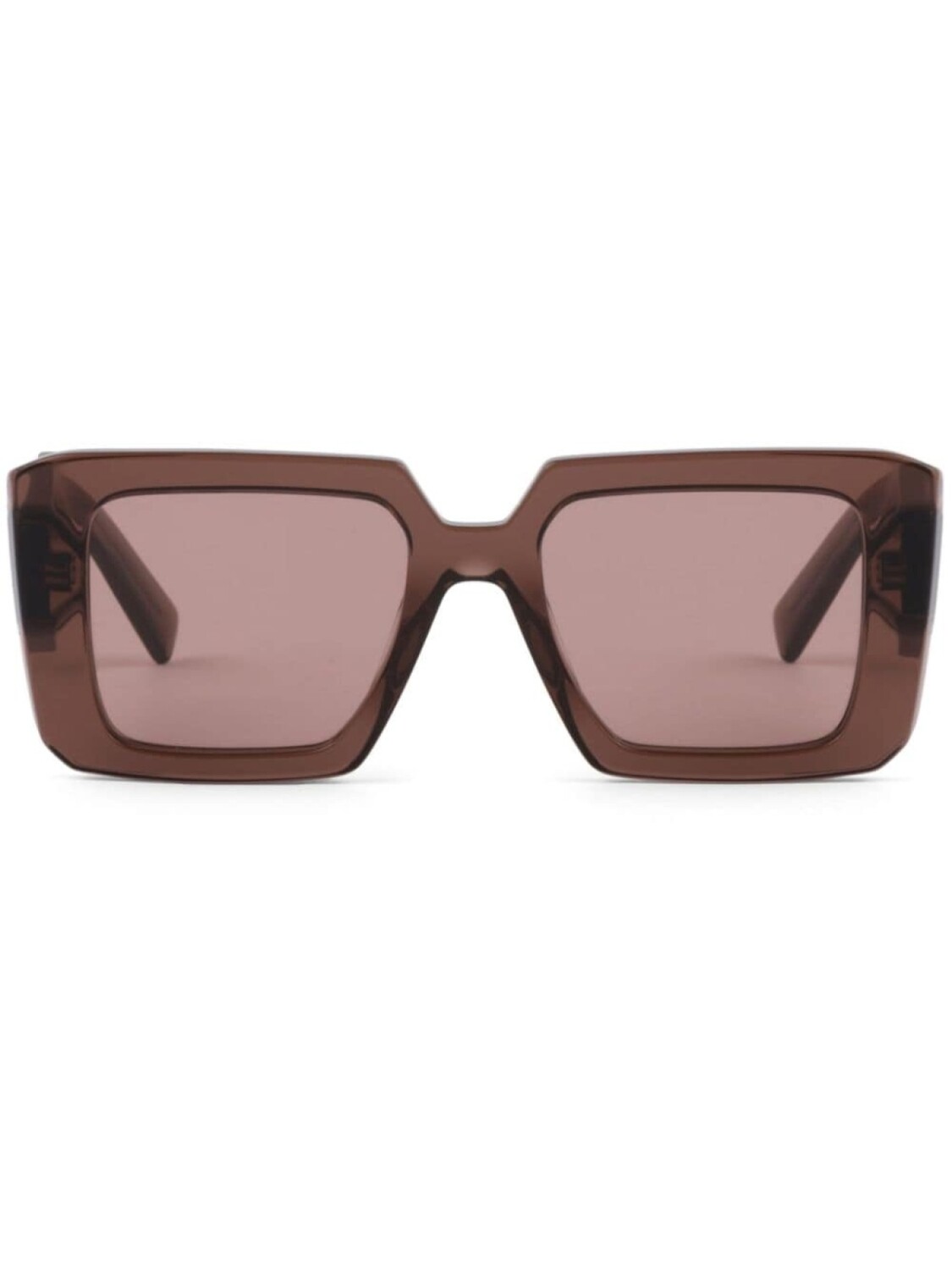 

Prada Eyewear солнцезащитные очки в прозрачной оправе, коричневый