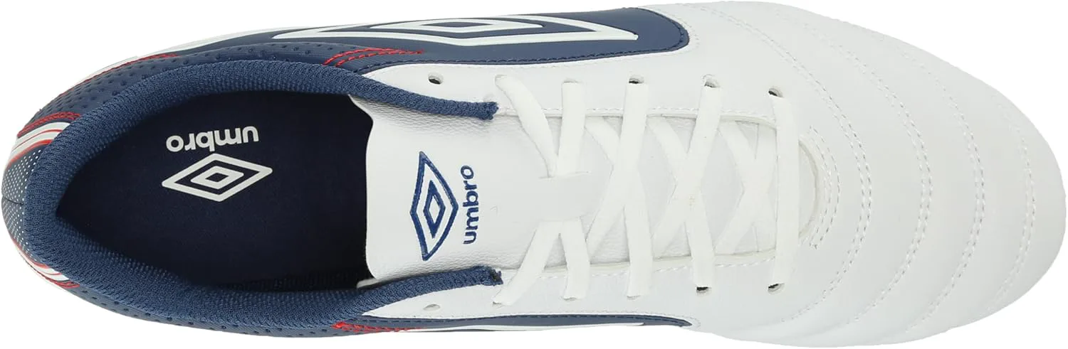 Мужские бутсы Umbro Classico 12 FG, белый/синий/красный — фото 3
