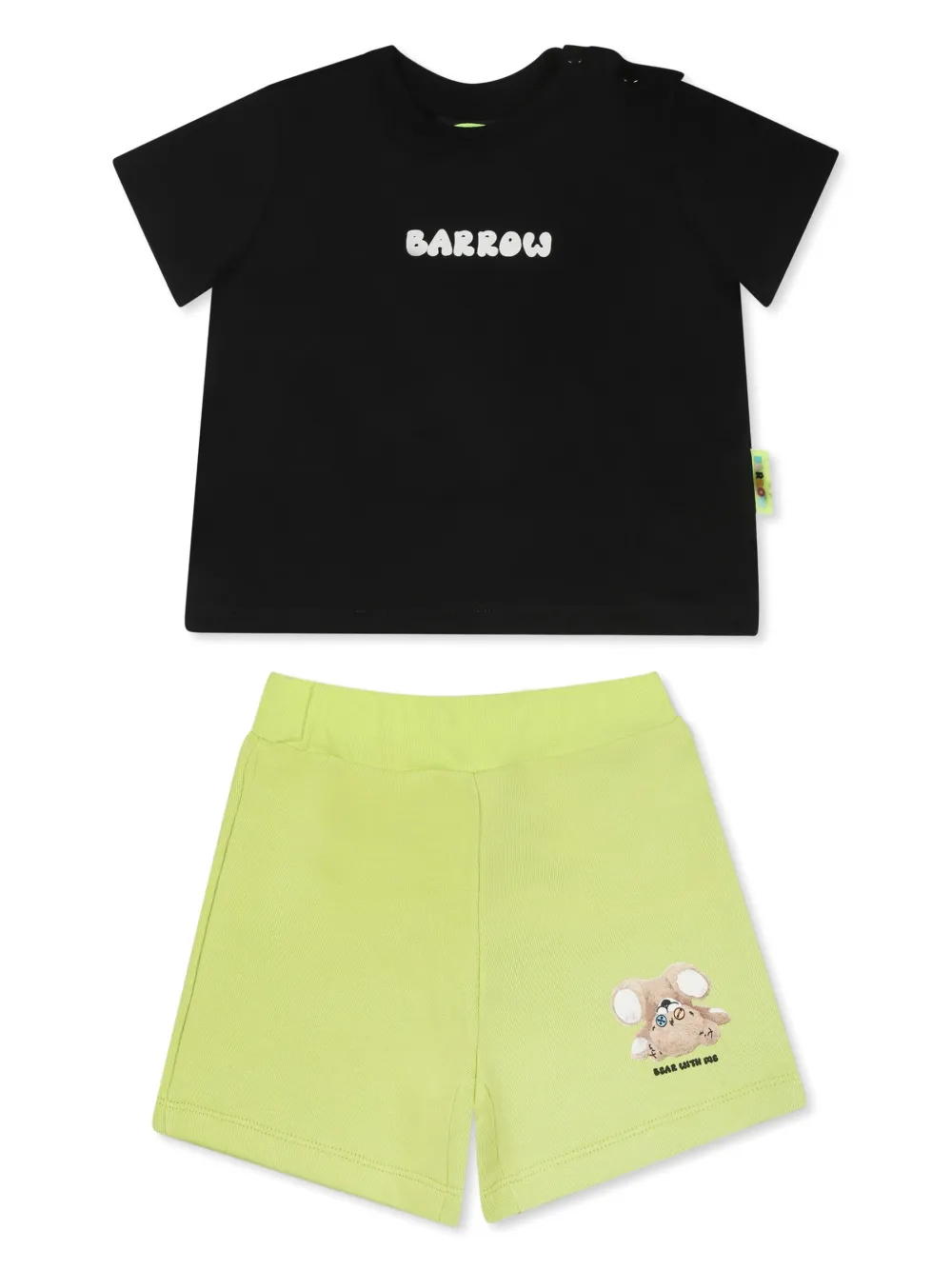 

Комплект из футболки и шортов с логотипом Barrow Kids, черный