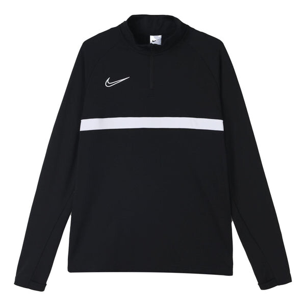 

Футболка academy half zip training long sleeves t-shirt 'black' Nike, черный