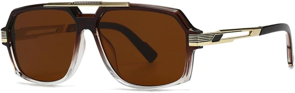 

Солнцезащитные очки с защитой UV400 | Двойная перемычка, градиентные линзы, большая оправа | для женщин и мужчин, для занятий спортом на открытом воздухе и вождения DSVIGF, Brown