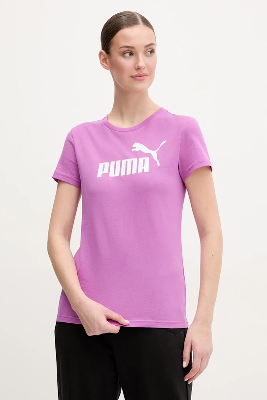 

Хлопковая футболка Puma, фиолетовый