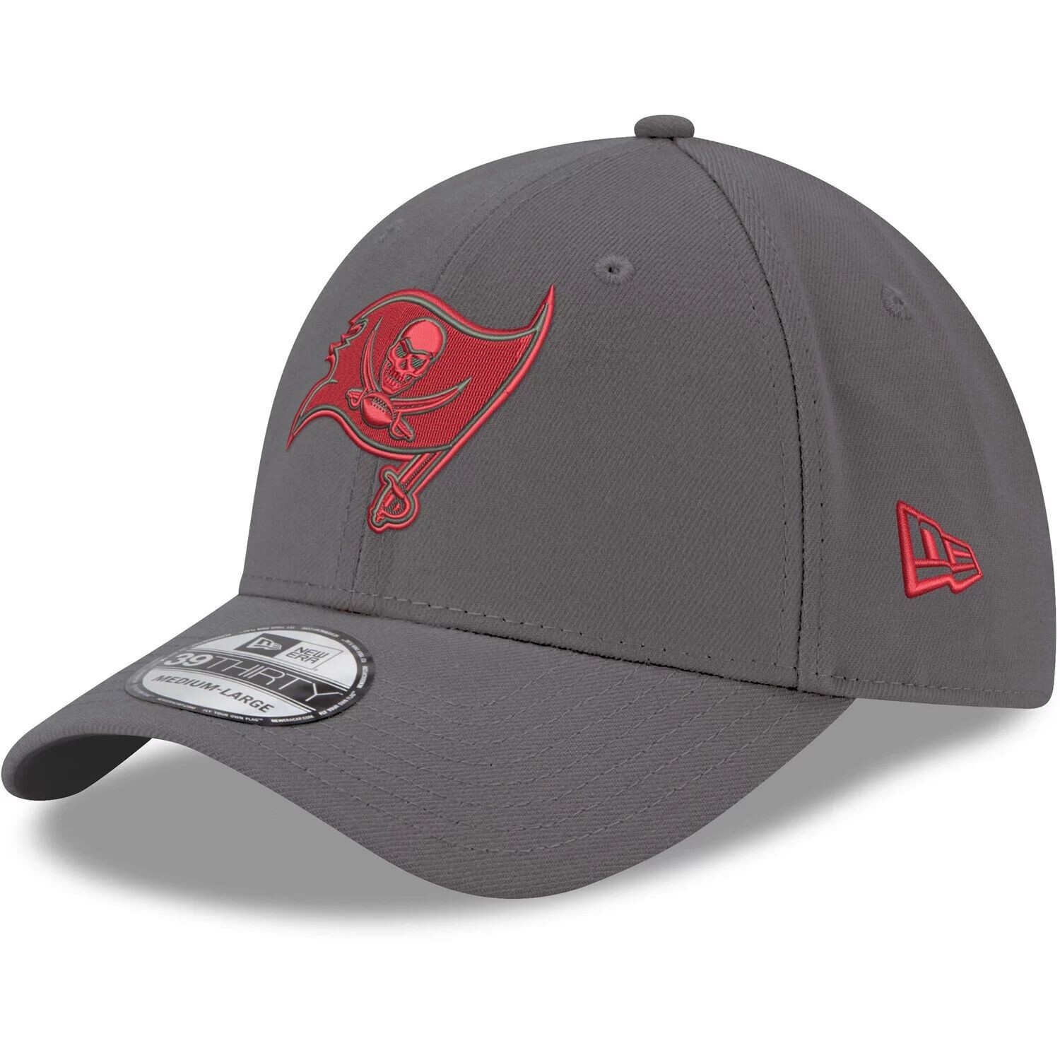 

Мужская бейсболка New Era Graphite Tampa Bay Buccaneers Primary Logo Storm 39THIRTY Flex Hat