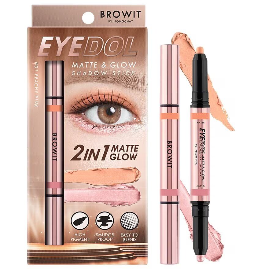 

Browit Eyedol Matte And Glow Shadow Stick 1г. 01 Peachy Pink, Peachy Pink