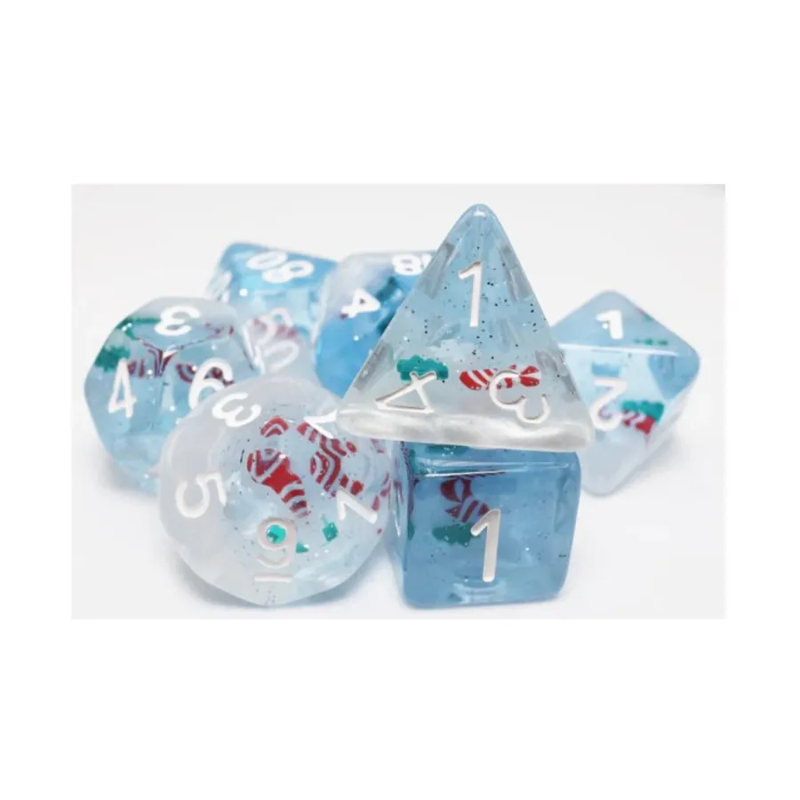

Комплект Poly — уютные носки белого цвета (7), Dice Sets - Resin/Acrylic - Rainbow & Multi-Colored (Foam Brain Games)