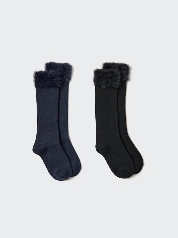 

Высокие носки HEATTECH с ворсом (2 пары) Uniqlo, 69 navy