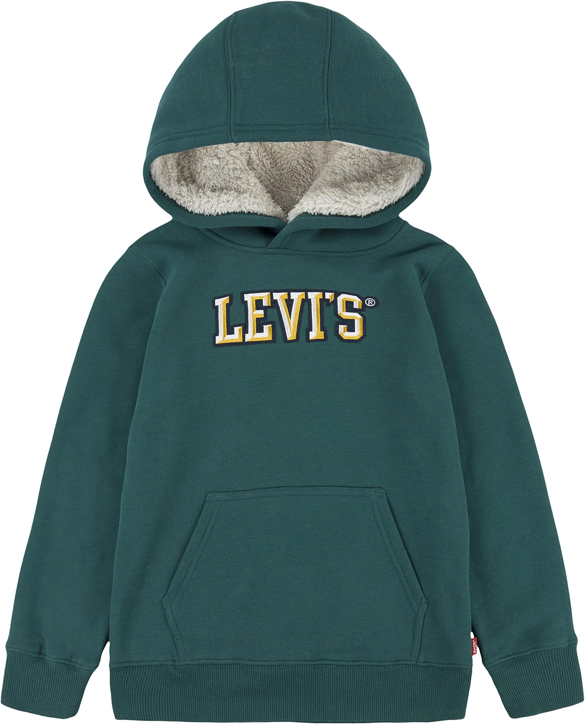 

Худи Levi'S Sherpa Lined Pullover Hoodie, цвет Forest Biome