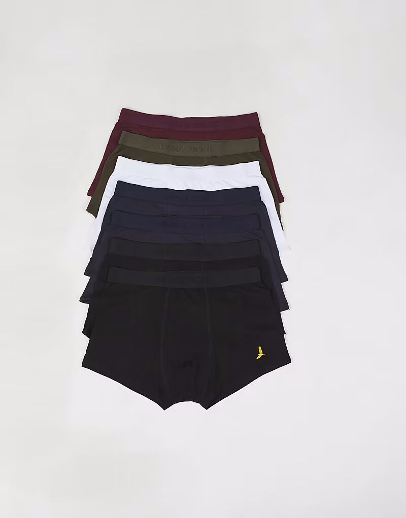 

Набор из 7 трусов-боксеров с вышитыми деталями черного цвета Brave Soul