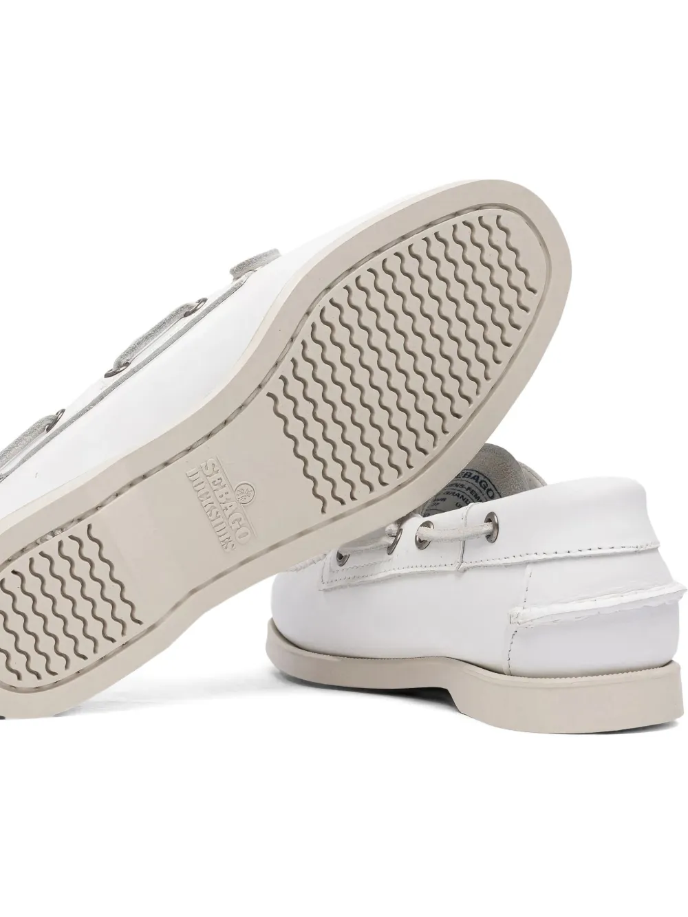 Туфли-лодочки из кожи Docksides Portland Sebago, белый — фото 4