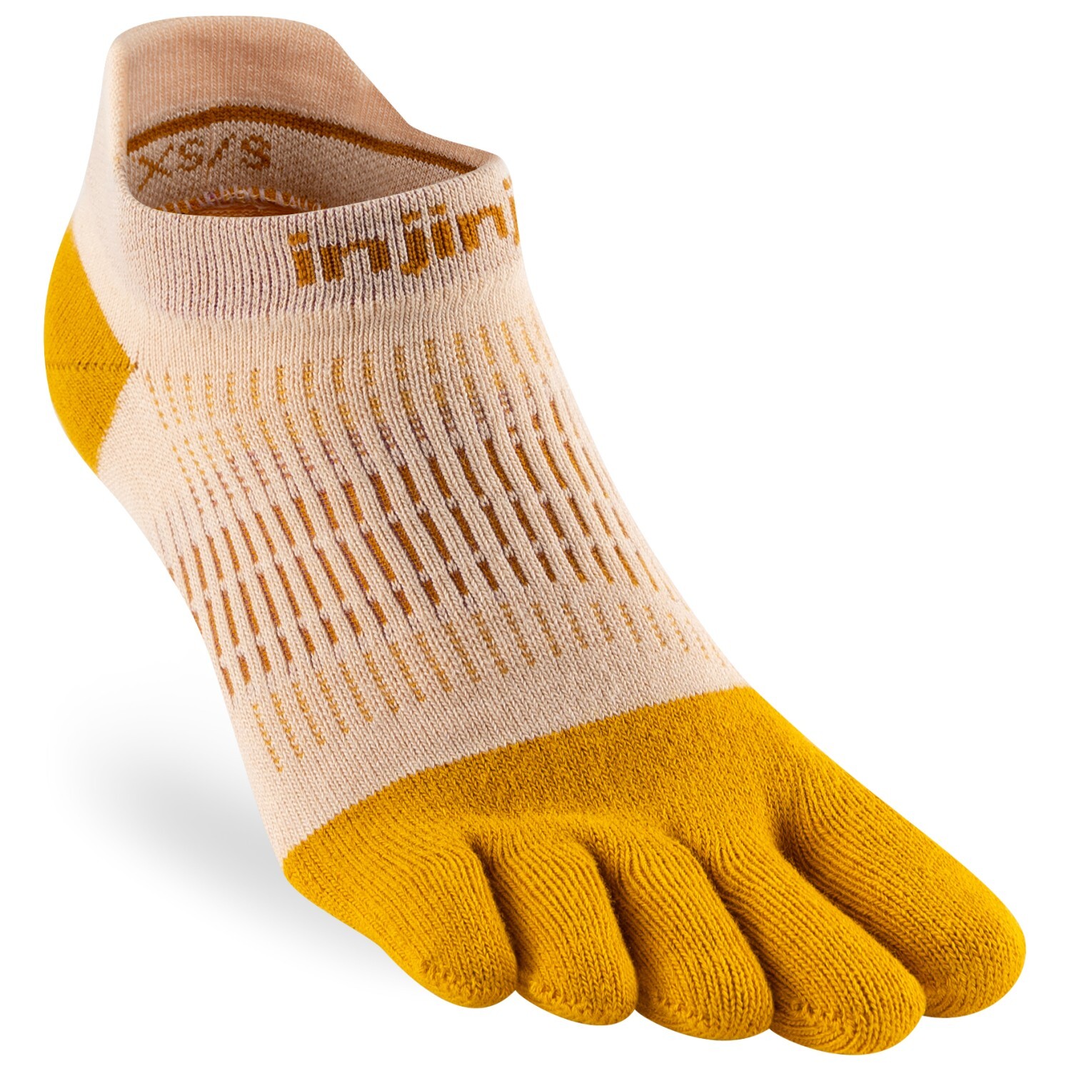 

Носки для бега Injinji Run Lightweight No-Show, цвет Golden Spice