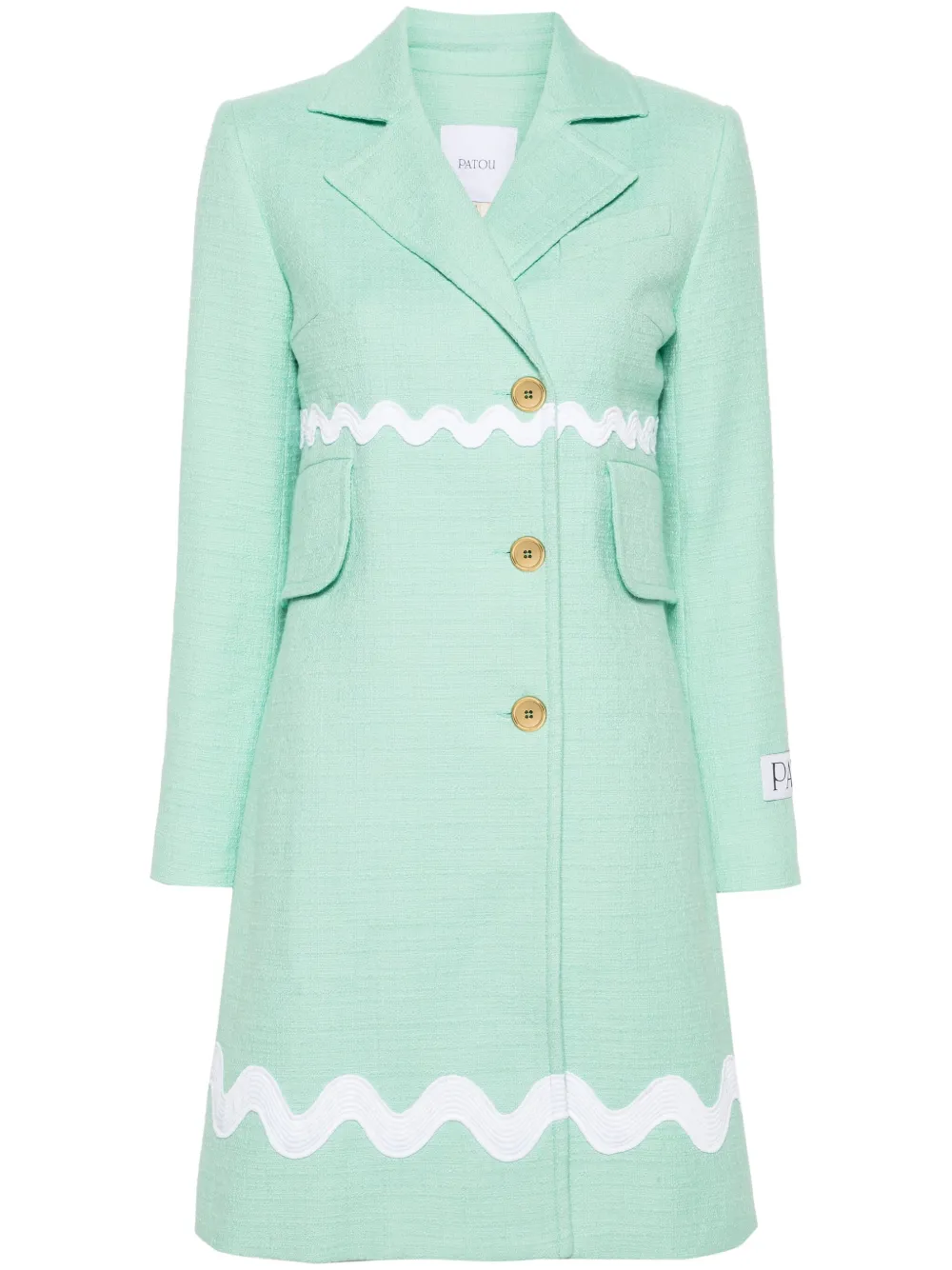 

Твидовое пальто Wave PATOU, зеленый