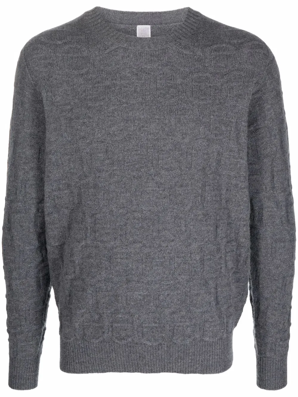 

Джемпер с жаккардовым логотипом Eleventy, серый