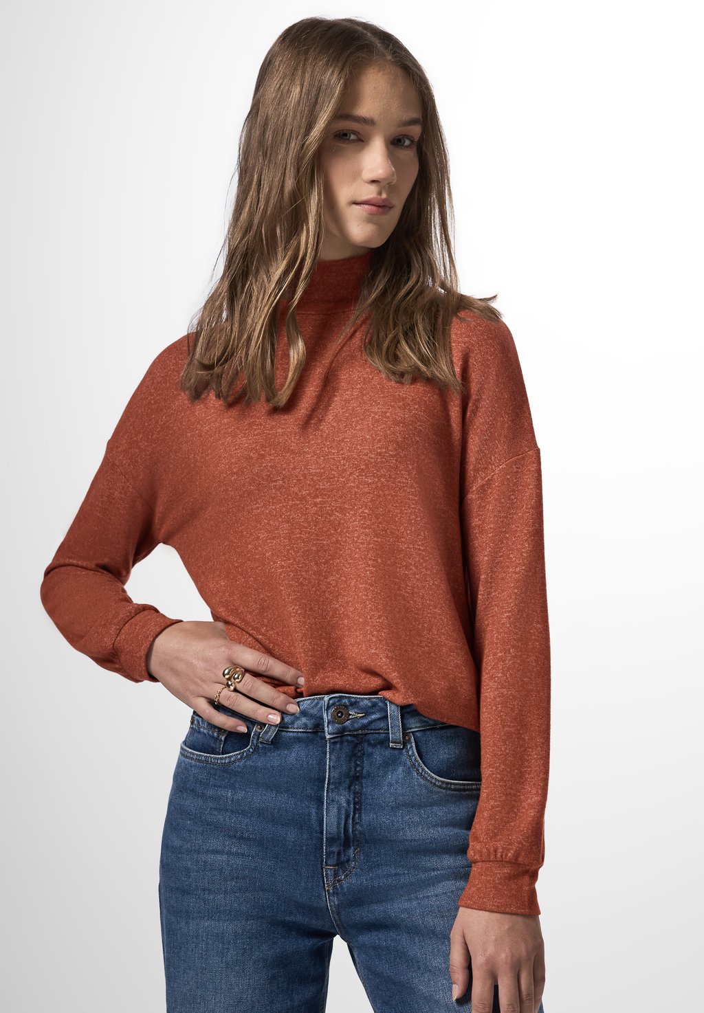 

Джемпер SOFTES TURTLENECK Street One Studio, светло-коричневый/меланж