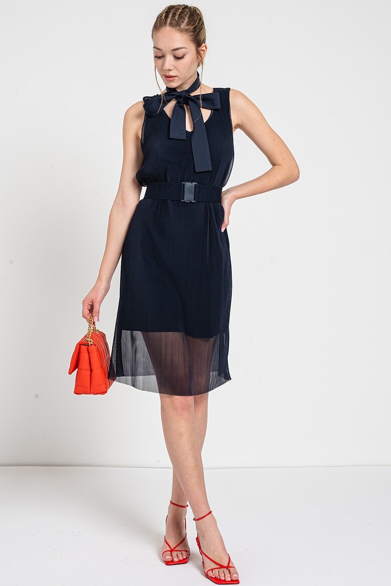 

Платье с остриями и сборками Armani Exchange, синий