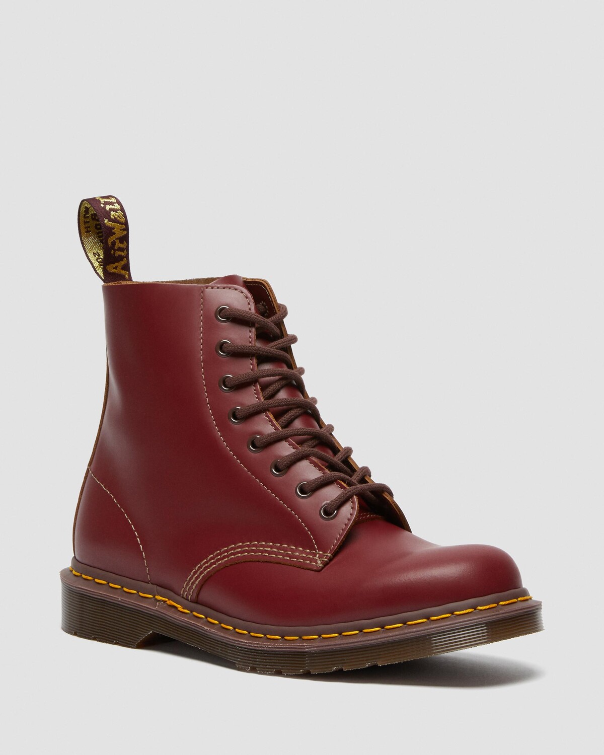 Ботинки мужские Dr. Martens 1460 винтажные на шнуровке, красный — фото 4