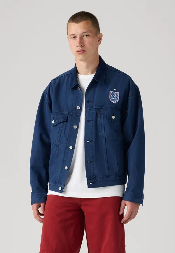 Куртка джинсовая Levi'S, модель Football type iii trucker denim jacket, темно-синий — фото 2