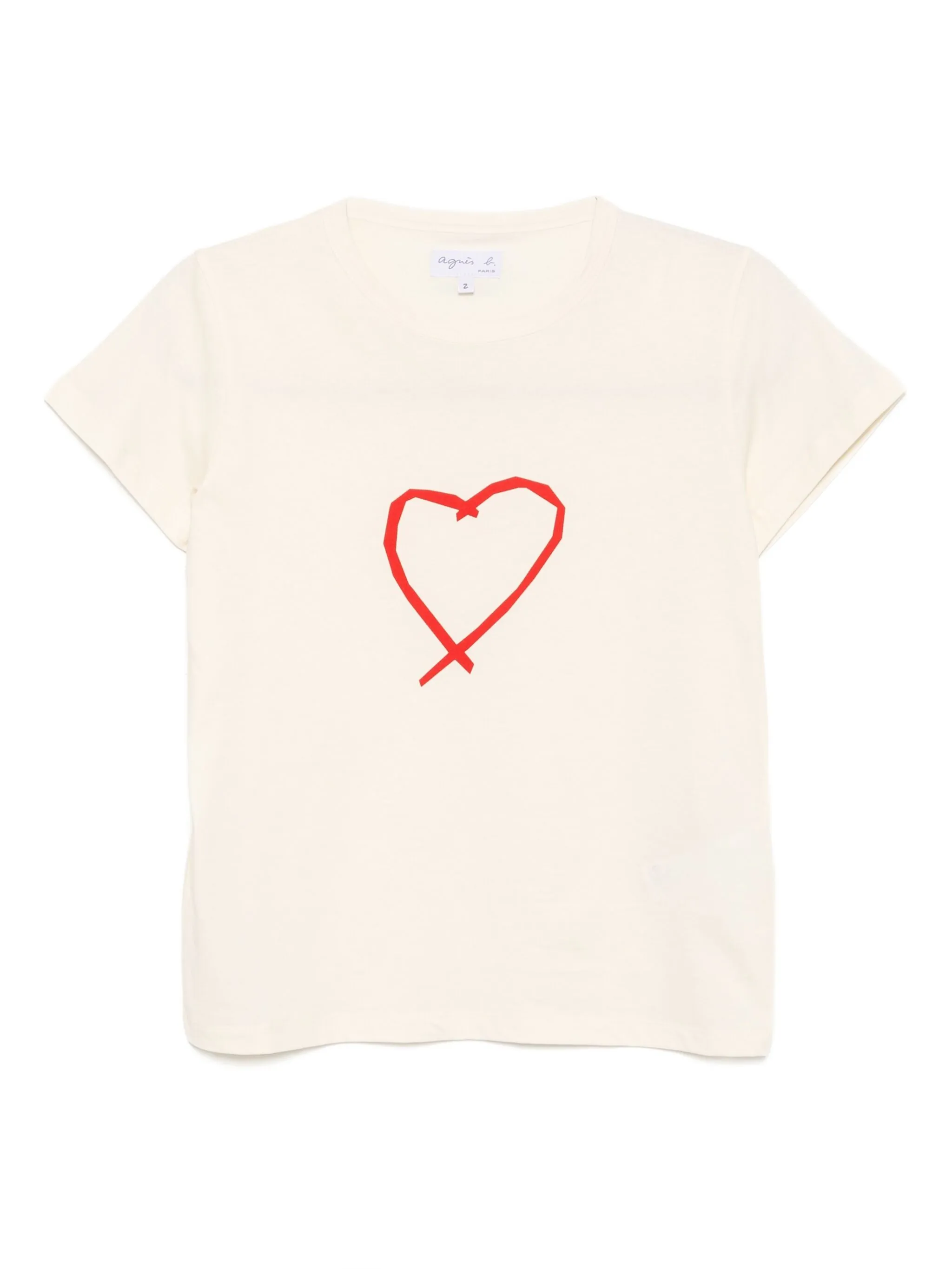 

Футболка с графичным принтом Agnès B., нейтральный