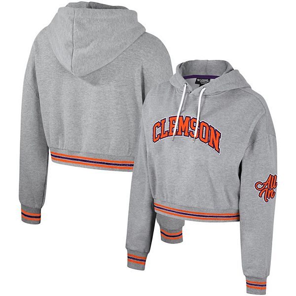

Женская серая в рубчик худи Clemson Tigers с блестками The Wild Collective, Серый, Женская серая в рубчик худи Clemson Tigers с блестками The Wild Collective