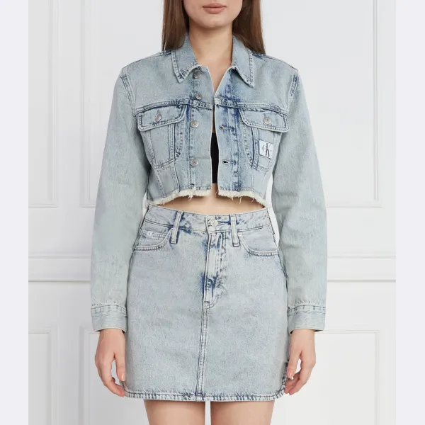 

Укороченная джинсовая куртка Calvin Klein, синий