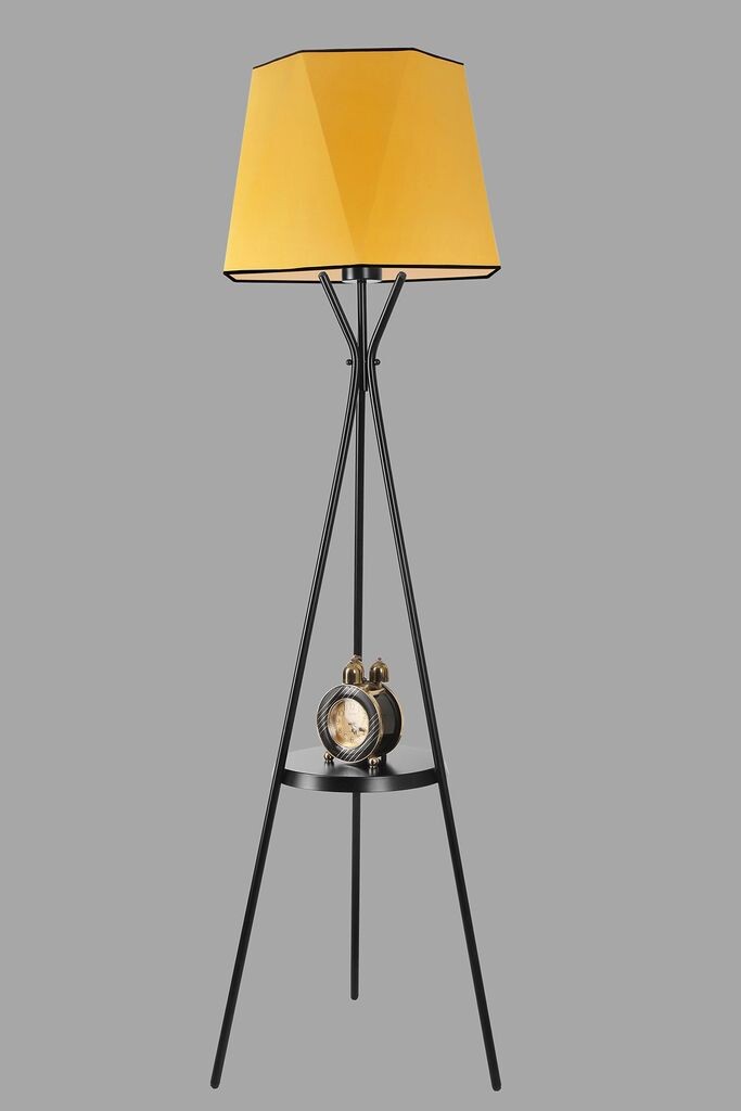 

Opviq, Venedik- Venedik sehpalı siyah lampader altıgen hardal abajurluLUN, горчичный, торшеры, металлический корпус, желтый
