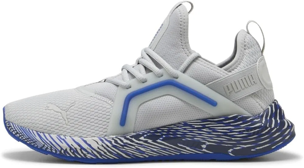 Кроссовки для бега по улицам PUMA Unisex Softride Enzo 5 Biotic Wrap, Cool Light Grey Vivid Blue Puma Navy — фото 3
