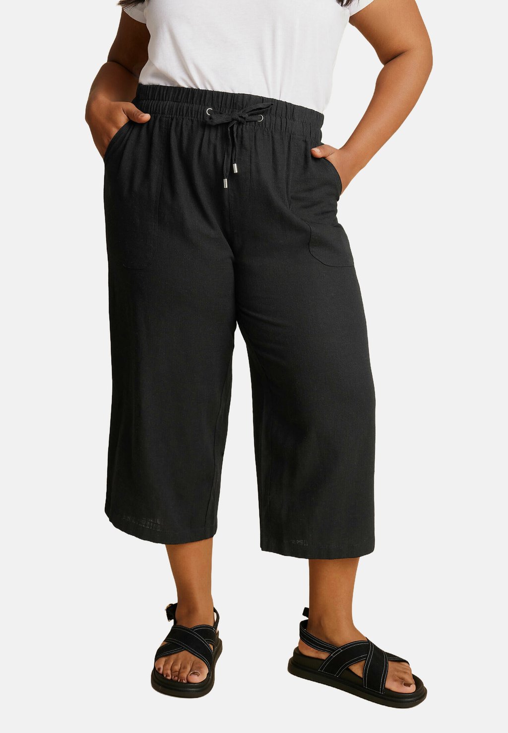 

Брюки CROPPED Yours Clothing, антрацит