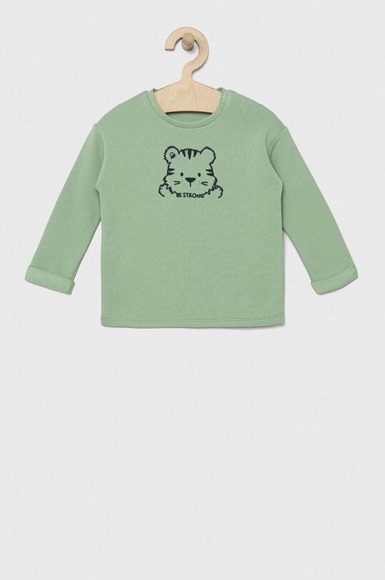 

Лонгслив из хлопка noenati United Colors of Benetton, зеленый
