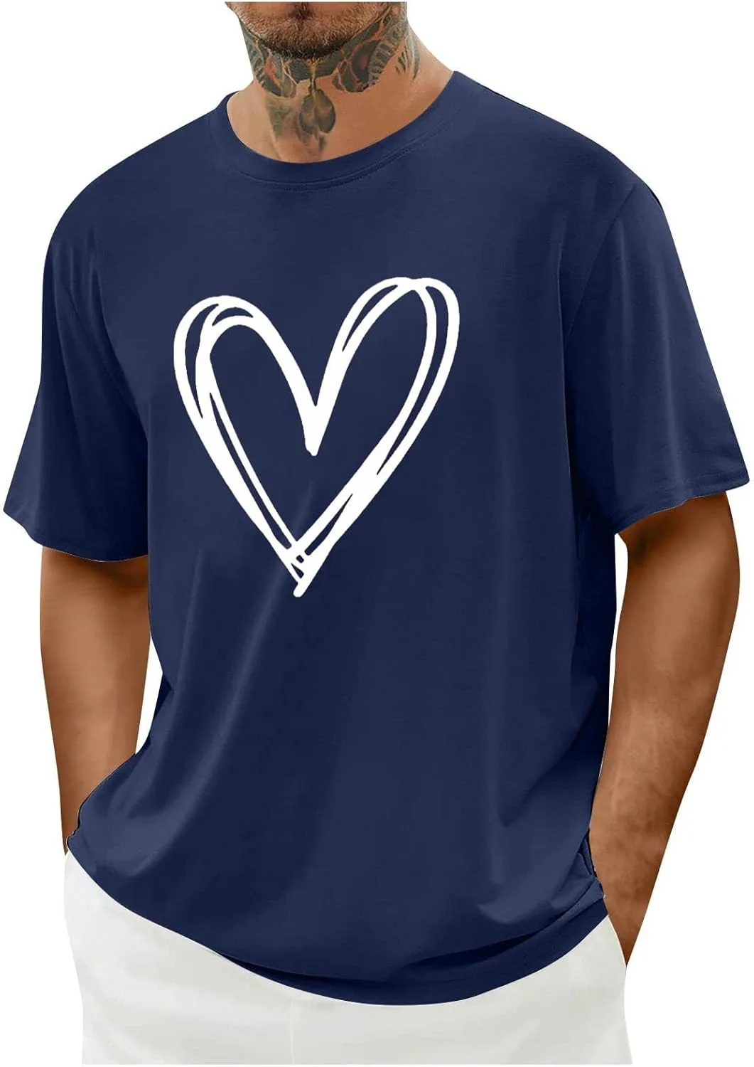 

Мужская футболка Valentine's Fashion с принтом, летняя, облегченная