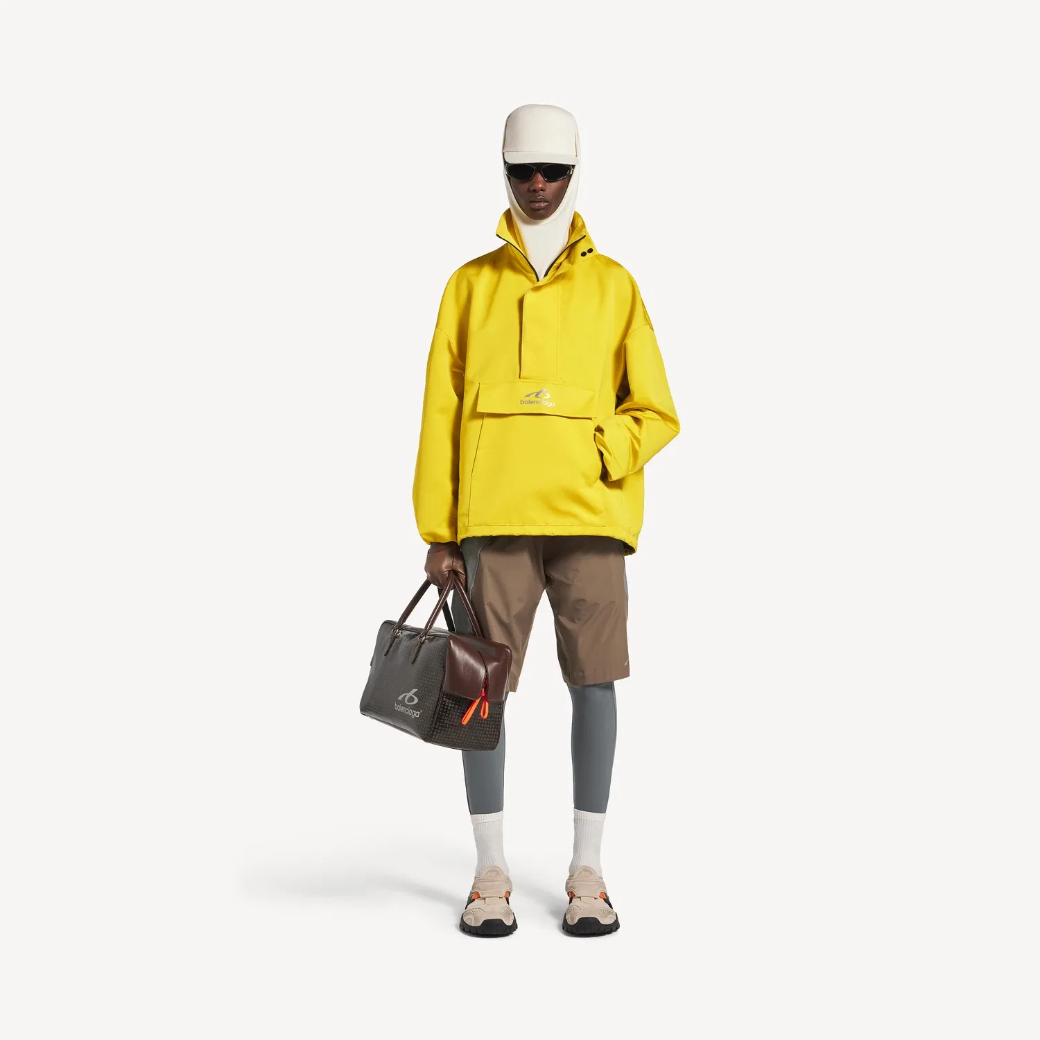 Мужская куртка Balenciaga Bodies с воротником-стойкой на молнии, желтая — фото 2