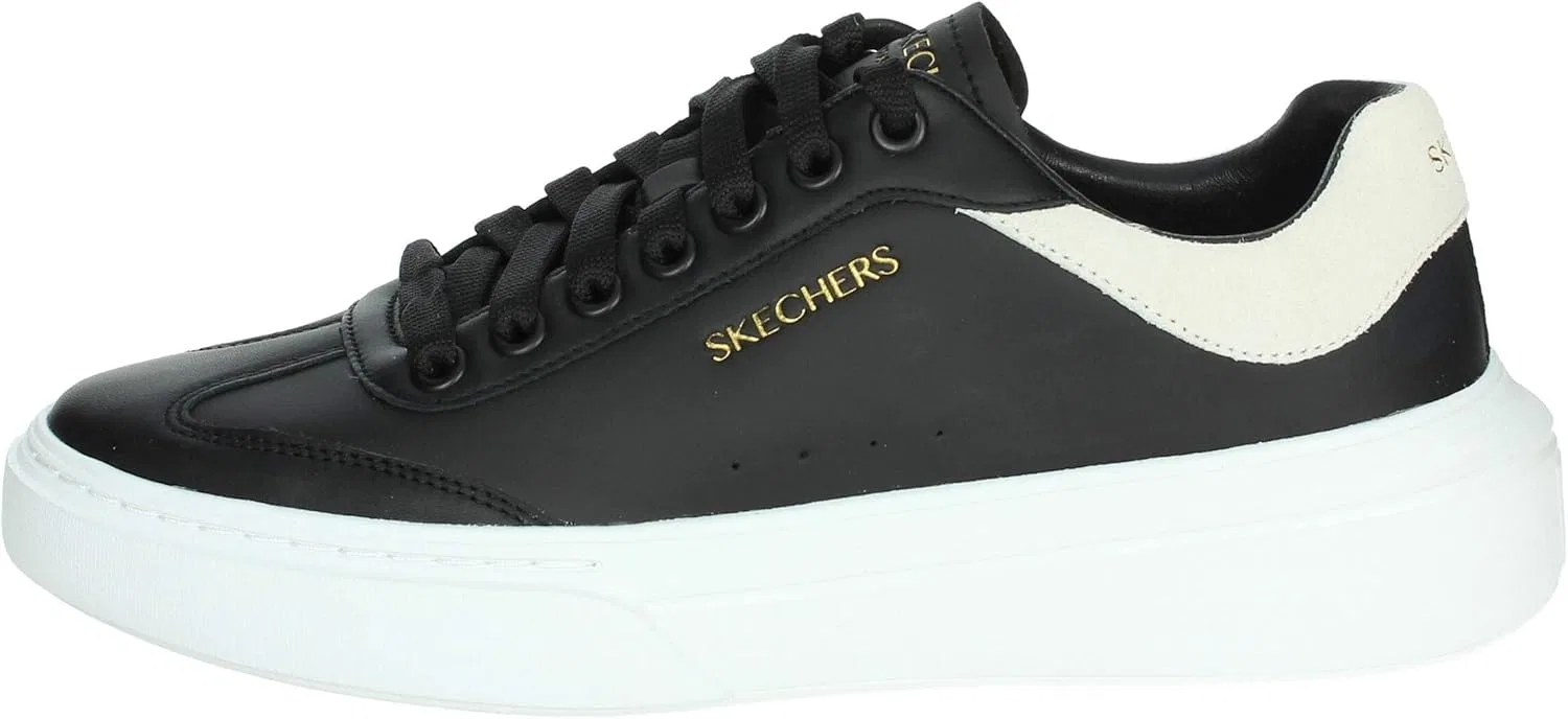Женские классические кроссовки Skechers Cordova Best Behavior, Black Duraleather Suede White Tr