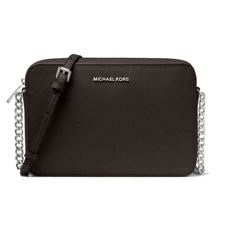 

MICHAEL KORS Кожаная сумка через плечо Jet Set, большая женская черная, Черный, MICHAEL KORS Кожаная сумка через плечо Jet Set, большая женская черная