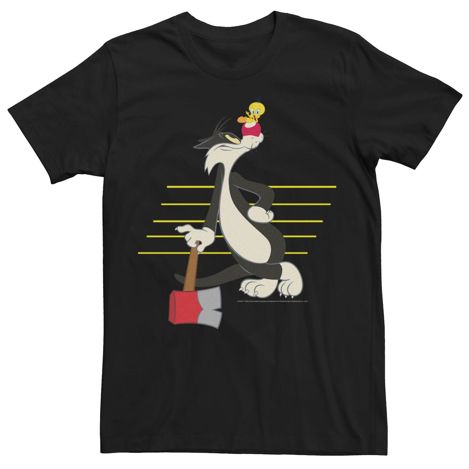 

Мужская футболка с портретом на подкладке Looney Tunes Sylvester & Tweety Licensed Character