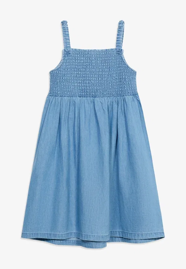 Платье-комбинация джинсовое Junior chambray tank dress Guess, цвет голубая имперская стирка — фото 4
