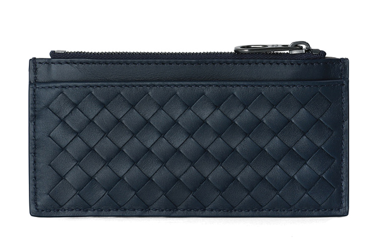 

Bottega Veneta Кожаный картхолдер для мужчин тёмно-синий