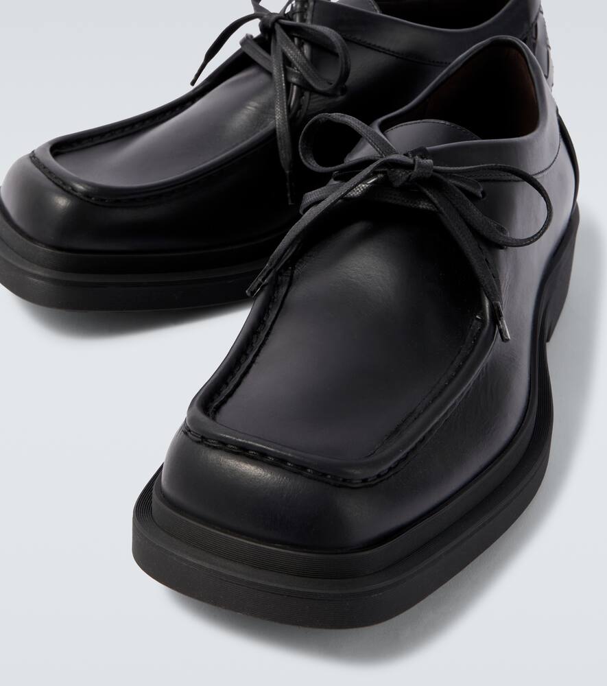 Туфли дерби из кожи ben intrecciato Bottega Veneta, Black — фото 3